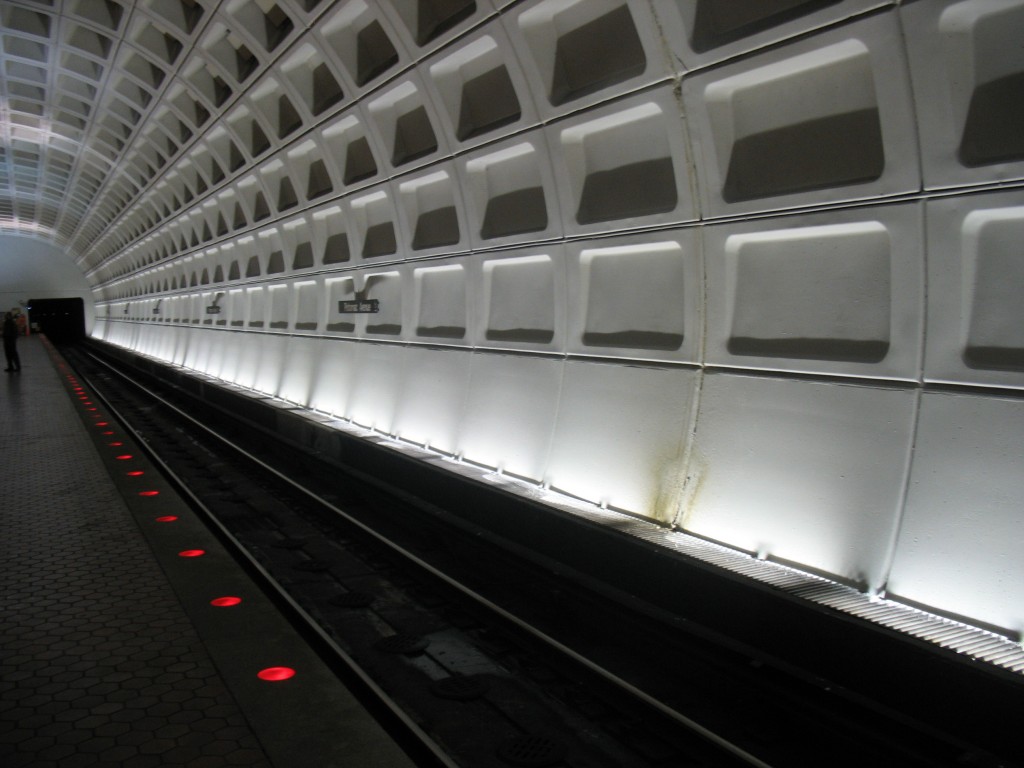 Whitewashed and illuminated vaults at Potomac Ave